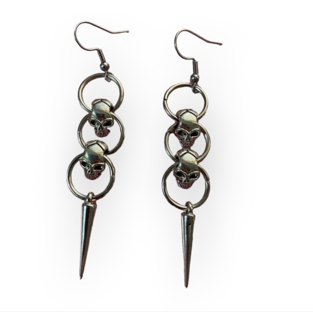 Skull dangle earrings